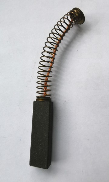 Kohlebürste 6x8x25mm mit Kabel, Feder und Teller